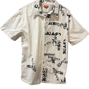 Vintage 80s Blanc Amsterdam Graphic Button Down Shirt XXL